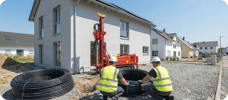 Wasserwärme Brunnenanlage