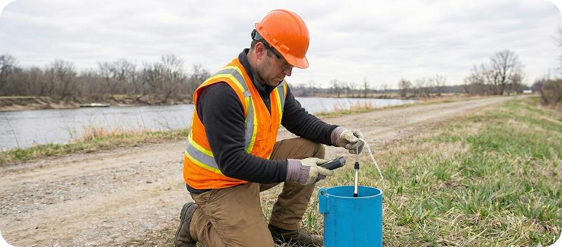 Grundwassermessstelle Installation